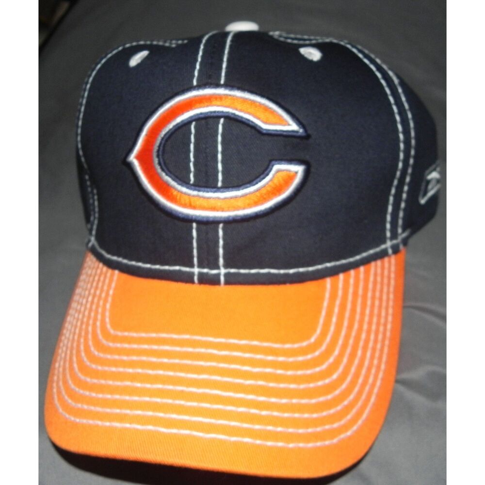 Chicago Bears Reebok NFL Team Apparel Adjustable Hat Navy Orange One Size